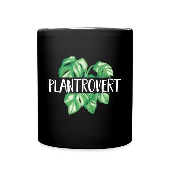 Monstera Deliciosa Albo Plante d’intérieur botanique - Mug uni - noir - Devant