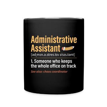 Secrétaire, Adjointe administrative, Commis de bureau - Mug uni - noir - Devant