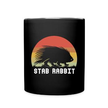 Stab Kaninchen Stachelschwein Wildlife - Tasse einfarbig - Schwarz - Vorne