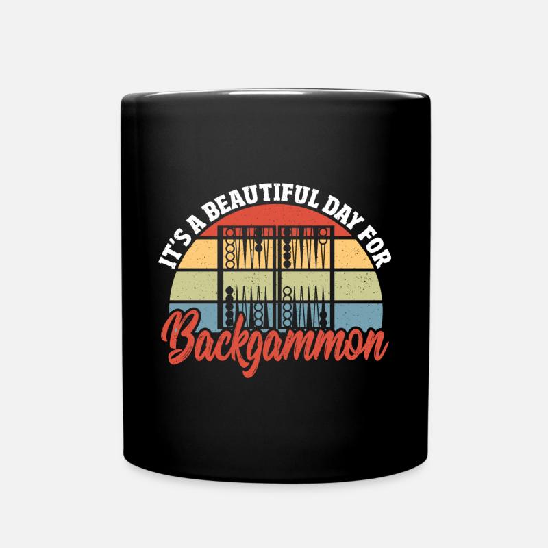 Backgammon - Tasse einfarbig - Schwarz