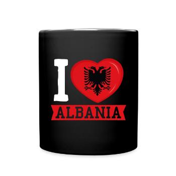 Drapeau albanais Aigle albanais Shqiponja - Mug uni - noir - Devant