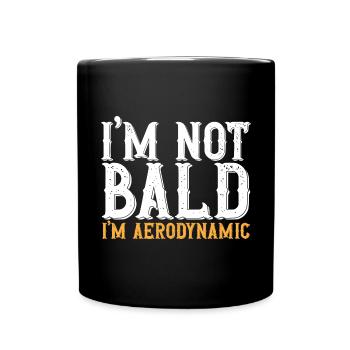 Tête chauve Calvitie Barbe Tête chauve - Mug uni - noir - Devant