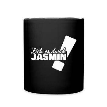 Vorname Jasmin - Tasse einfarbig - Schwarz - Vorne