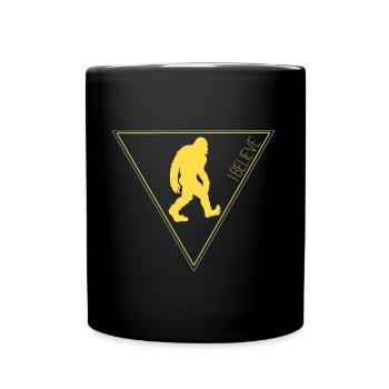 Bigfoot Sasquatch glaube ich - Tasse einfarbig - Schwarz - Vorne