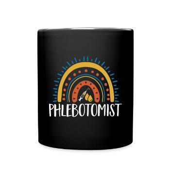 Phlebotomie Blutabnahme Blut Krankenschwester - Tasse einfarbig - Schwarz - Vorne