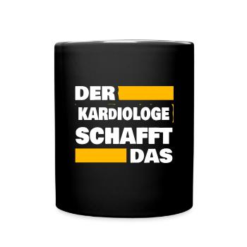 Geschenk für Kardiologe - Tasse einfarbig - Schwarz - Vorne