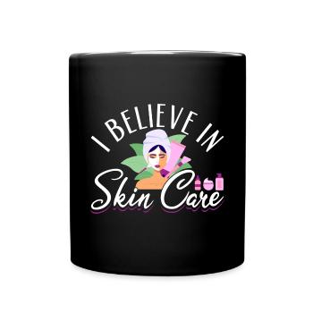 Esthetician I Believe In Skin Care - Tasse einfarbig - Schwarz - Vorne