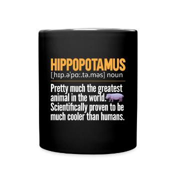 Hippopotame Hippopotame - Mug uni - noir - Devant