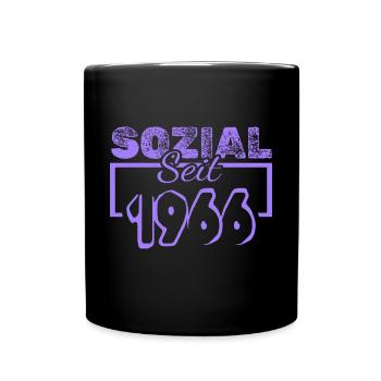 Sozial 1966 - Tasse einfarbig - Schwarz - Vorne