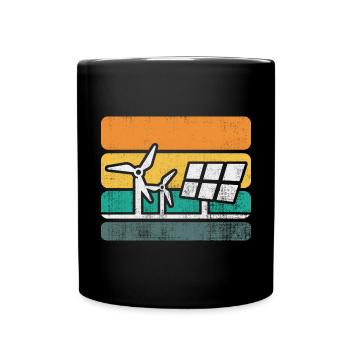 Solar Panel Solar Energy Solar Power - Full Colour Mug - black - Front