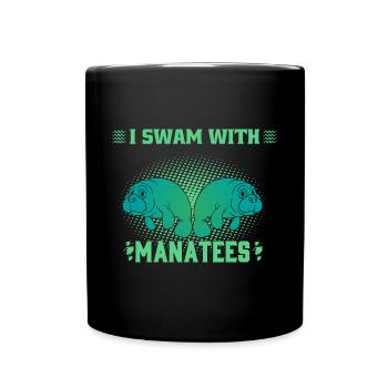 Ich Schwamm Mit Seekühen Wassertiere Seekühe - Tasse einfarbig - Schwarz - Vorne
