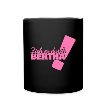 Bertha als Vorname - Tasse einfarbig - Schwarz - Vorne