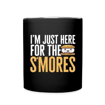 S'more Lagerfeuer Marshmallow Camping - Tasse einfarbig - Schwarz - Vorne