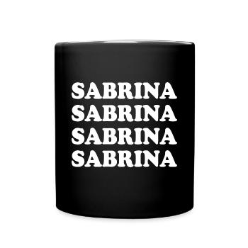Geschenk für Sabrina - Tasse einfarbig - Schwarz - Vorne