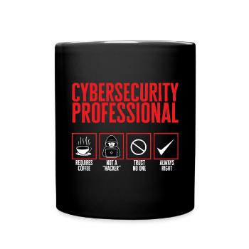 Cybersécurité Hackers Sécurité informatique - Mug uni - noir - Devant