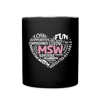 Master Of Social Work Soziale Arbeit Studium - Tasse einfarbig - Schwarz - Vorne