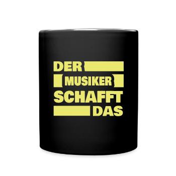 Musicien de travail - Mug uni - noir - Devant