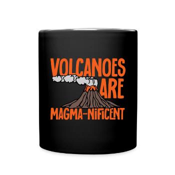 Vulkan Geologie Vulkanologie Lava - Tasse einfarbig - Schwarz - Vorne