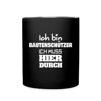 Bautenschützer als Beruf - Tasse einfarbig - Schwarz - Vorne