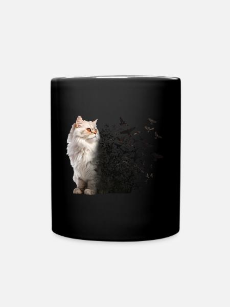 Persische Katze - Tasse einfarbig - Schwarz