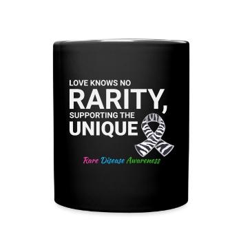 Rare Disease Awareness Supporting the Unique - Full Colour Mug - black - Front