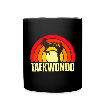 Taekwondo - Tasse einfarbig - Schwarz - Vorne