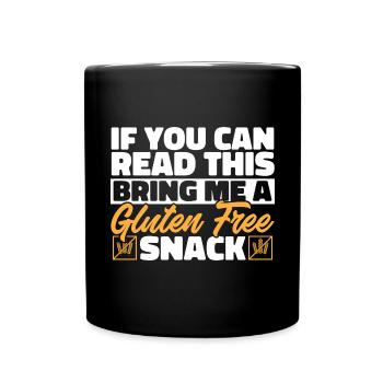 Gluten Free Gluten Intolerance - Full Colour Mug - black - Front