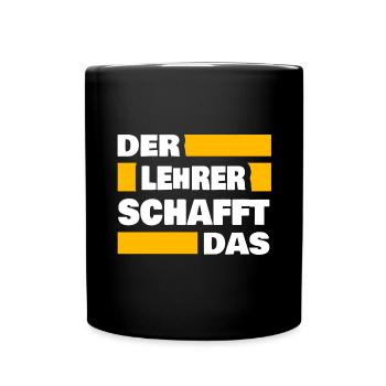 Geschenk für Lehrer - Tasse einfarbig - Schwarz - Vorne
