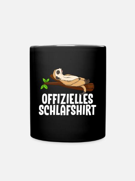 Offizielles Schlafshirt Erdmännchen - Tasse einfarbig - Schwarz