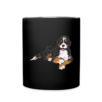 Bernedoodle Dog - Full Colour Mug - black - Front