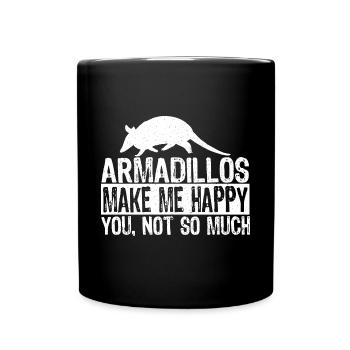 Armadillo Pet Armadillo Gift - Full Colour Mug - black - Front