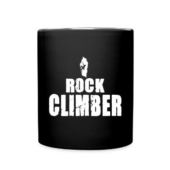 Rock Climber - Tasse einfarbig - Schwarz - Vorne