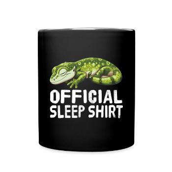 Chemise de nuit officielle Gecko - Mug uni - noir - Devant