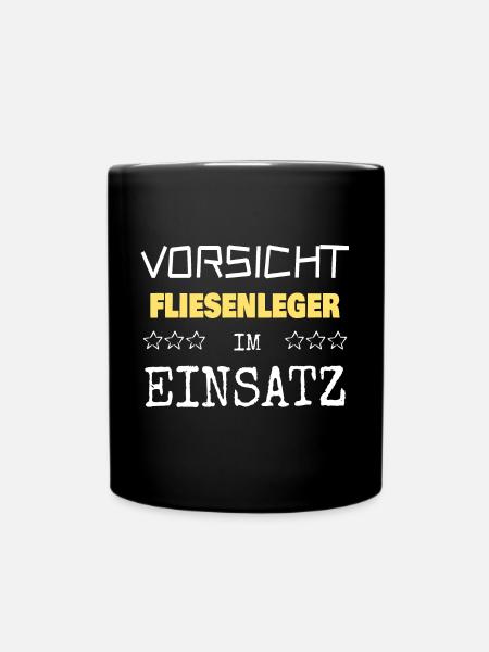 Berufung Fliesenleger - Tasse einfarbig - Schwarz