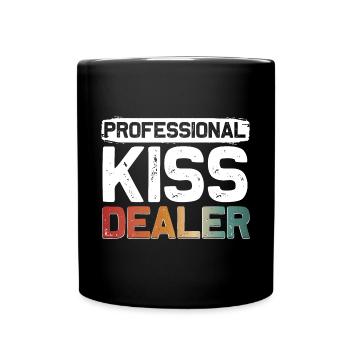 Certified Kiss Dealer - Tasse einfarbig - Schwarz - Vorne
