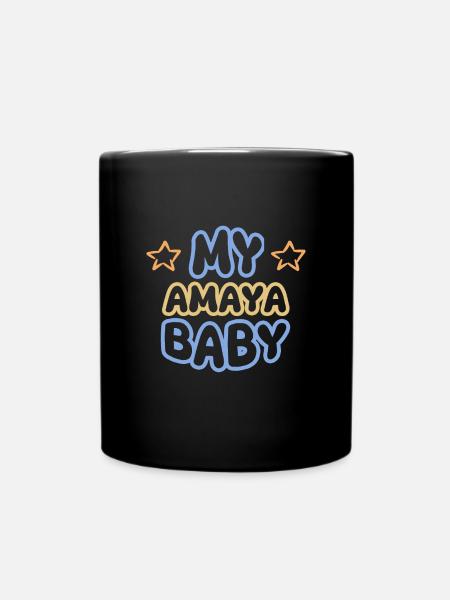 Vorname Amaya - Tasse einfarbig - Schwarz