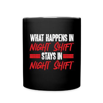 Night Shift Nurse - Full Colour Mug - black - Front