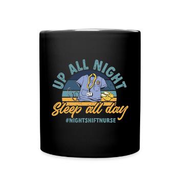 Night Shift Nurse - Full Colour Mug - black - Front