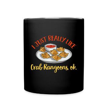 Krabben Rangoon Crab Rangoon - Full Colour Mug - black - Front