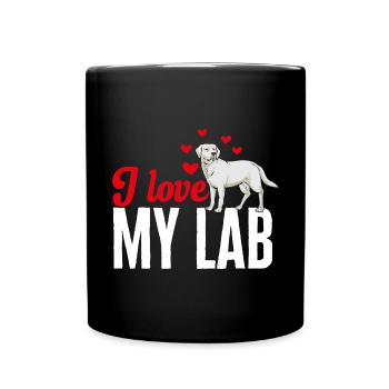 Labrador Retriever blanc Labrador Labrador blanc - Mug uni - noir - Devant