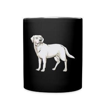 White Labrador Retriever White Lab - Full Colour Mug - black - Front