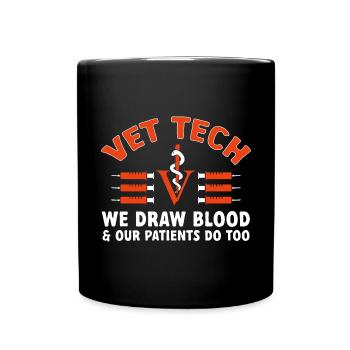Vet Tech Veterinärmedizin Veterinärtechniker - Tasse einfarbig - Schwarz - Vorne
