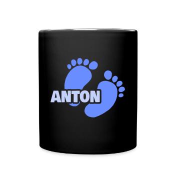 Naissance Anton - Mug uni - noir - Devant