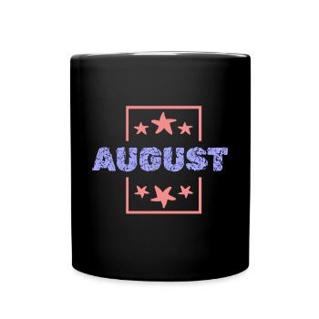 August August - Tasse einfarbig - Schwarz - Vorne