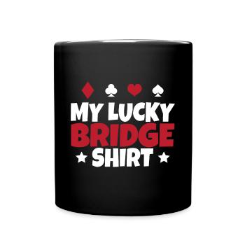 Cadeau pour le jeu de cartes Bridge - Mug uni - noir - Devant