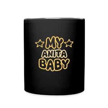 Geburt Anita - Tasse einfarbig - Schwarz - Vorne