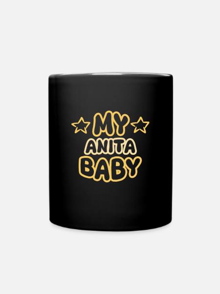 Geburt Anita - Tasse einfarbig - Schwarz