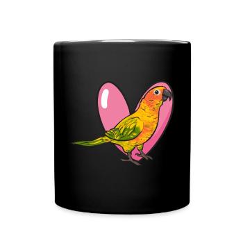 Parakeet, Parrot, Parakeet, Bird - Full Colour Mug - black - Front