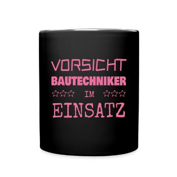 Appointment as a construction technician - Full Colour Mug - black - Front