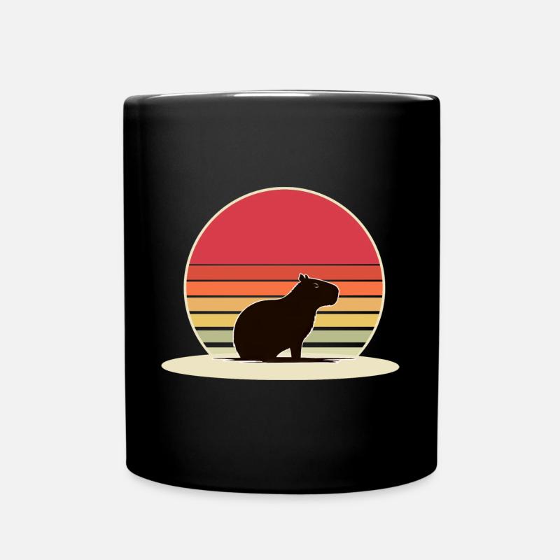 Capybara - Tasse einfarbig - Schwarz